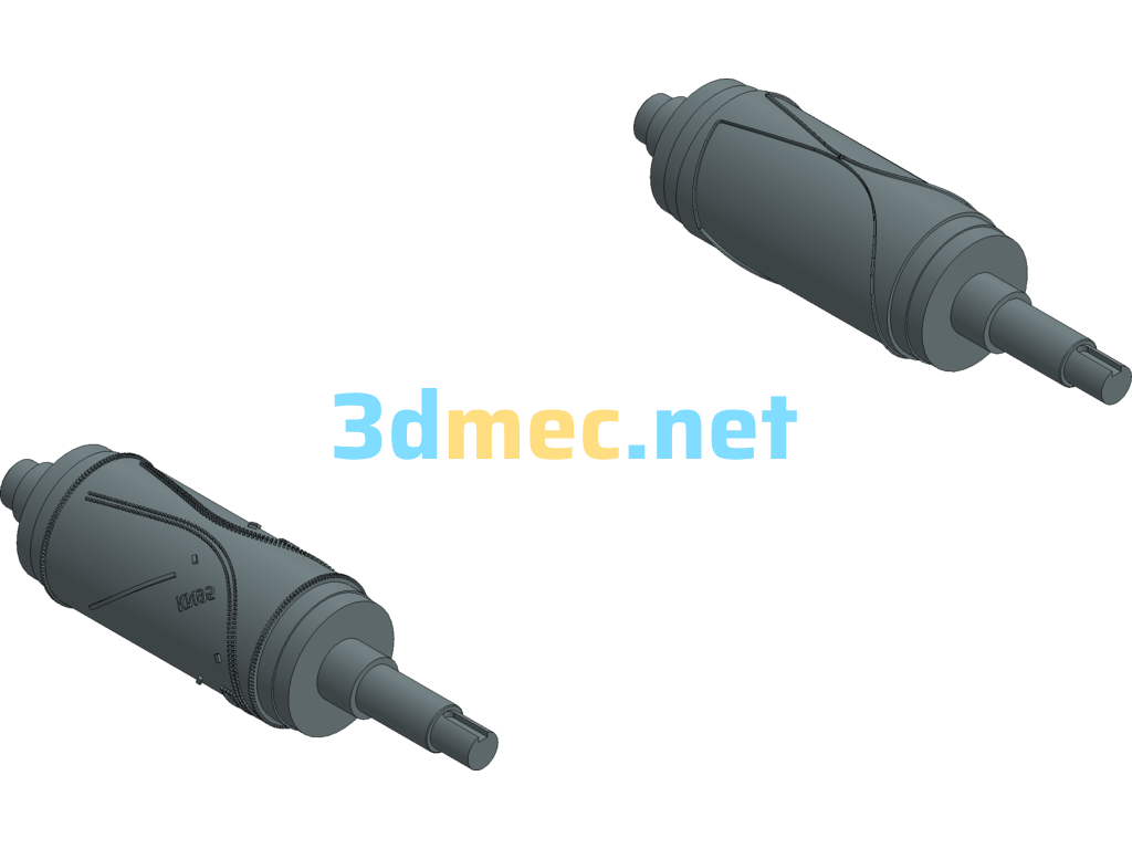 N95 Gear Hobbing + Cutting Knife.X_T STEP Format - 3D Model Exported Free Download