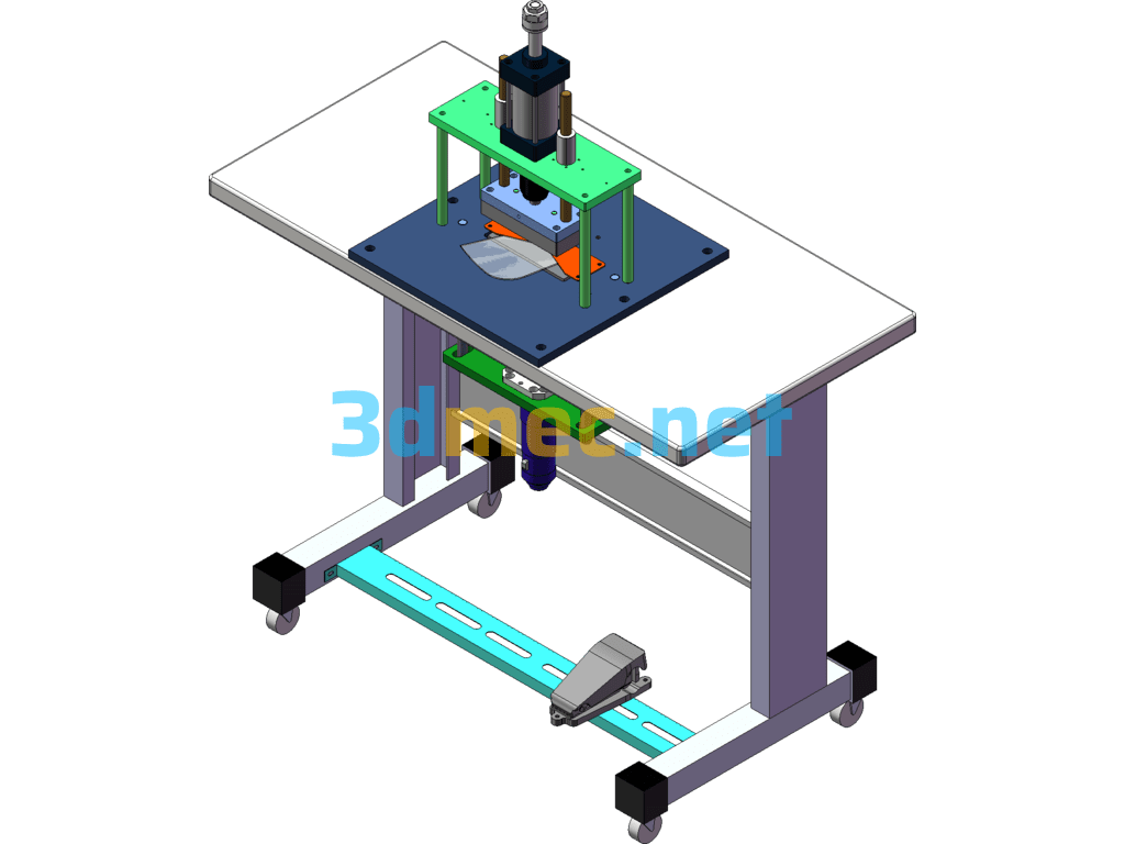 N95 Simple Automatic Edge Banding Machine Drawing - 3D Model SolidWorks Free Download