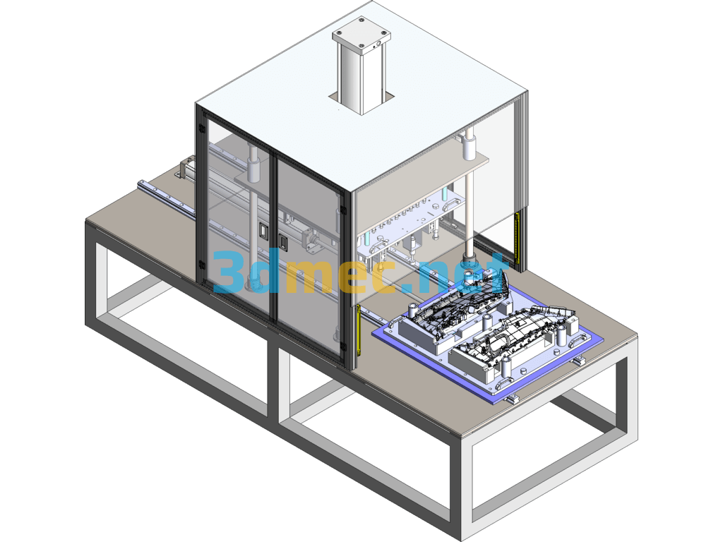 Car Door Interior Plastic Hot Melt Welding Machine - 3D Model SolidWorks Free Download