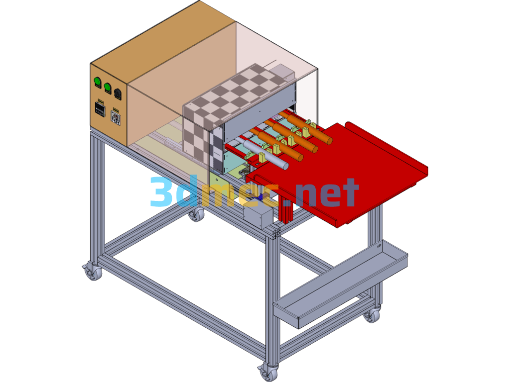 Heat Shrink Tube Baking Machine (Full BOM List Of Produced Equipment) - 3D Model SolidWorks Free Download