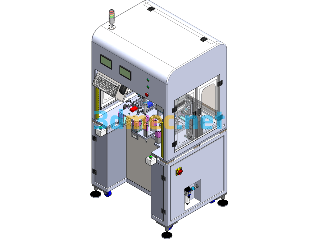 The Plug-In And Pull-Out Device Automatically Locks The Screws (The Equipment Has Been Put Into Production And Is In Stable Use) - 3D Model SolidWorks Free Download