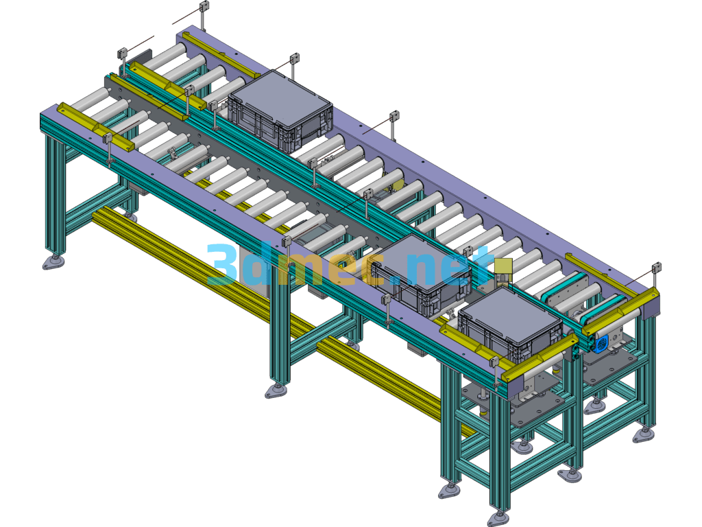 Horizontal Reflow Drum Line - 3D Model SolidWorks Free Download