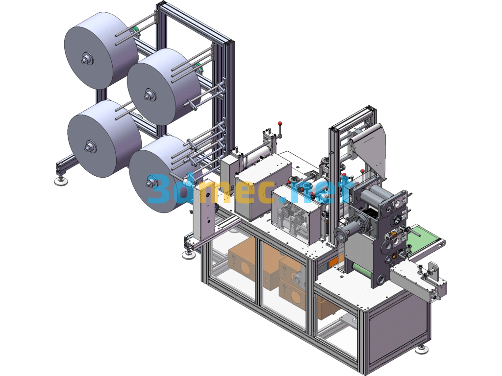 New N95 Semi-Automatic Film Making Machine With Built-In Nose Bridge Mask Machine - 3D Model SolidWorks Free Download