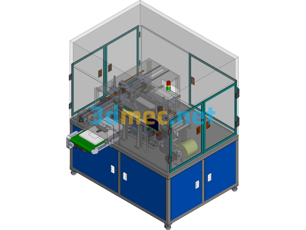 Keyboard Heat Shrink Film Packaging Horizontal Feeding Equipment - 3D Model SolidWorks Free Download