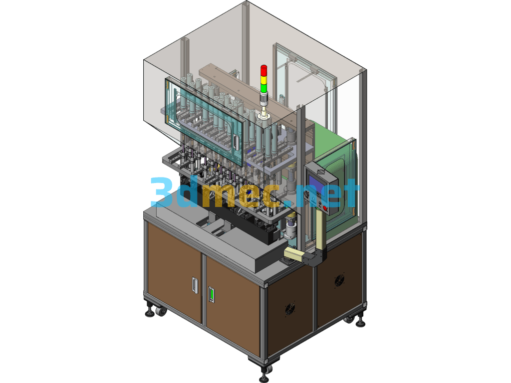 Automatic Universal Multi-Axis Screw Machine - 3D Model SolidWorks Free Download