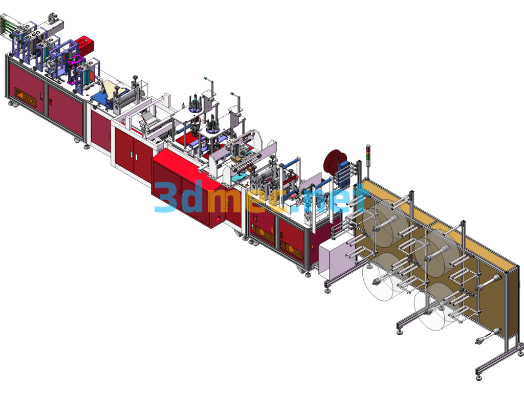 Fully Automatic Mask Machine N95 Latest Version Drawings Complete Set (20200418 Edited Version) - 3D Model SolidWorks AutoCAD-ZWCAD Free Download