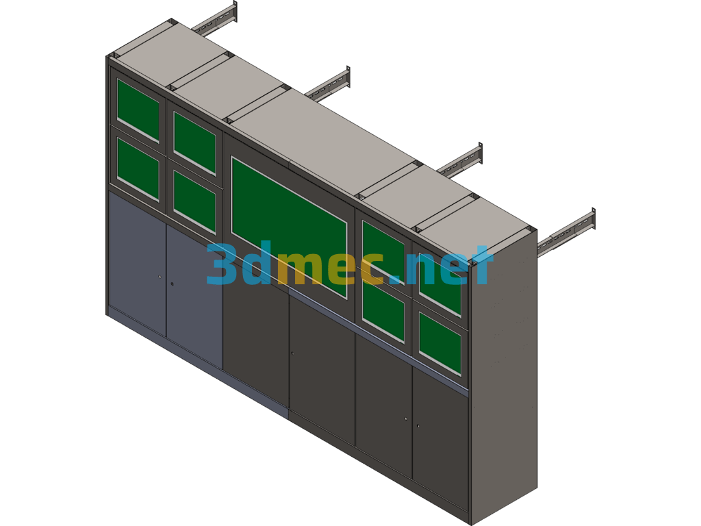 Mask Type TV Stand 3D+ Expansion Diagram - 3D Model SolidWorks Free Download