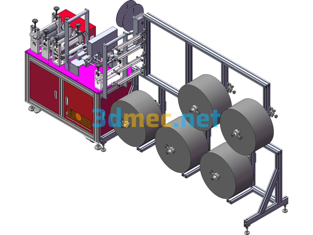 Semi-Automatic N95 Mask Equipment 3D+Engineering Drawing+BOM - 3D Model SolidWorks Free Download