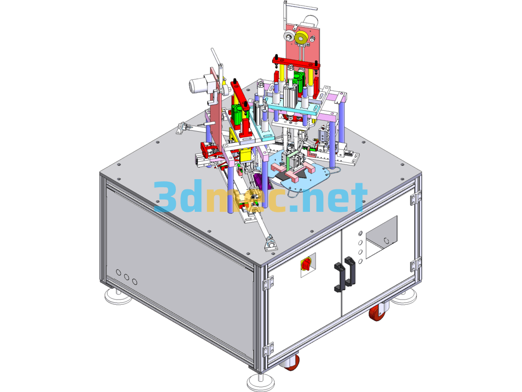 Double-Station N95 Ear Strap Welding Machine 3D Drawing Upgraded To Double-Sided Welding - 3D Model SolidWorks Free Download