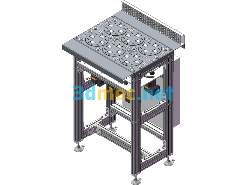 Swing Wheel Sorting Conveyor - 3D Model SolidWorks Free Download