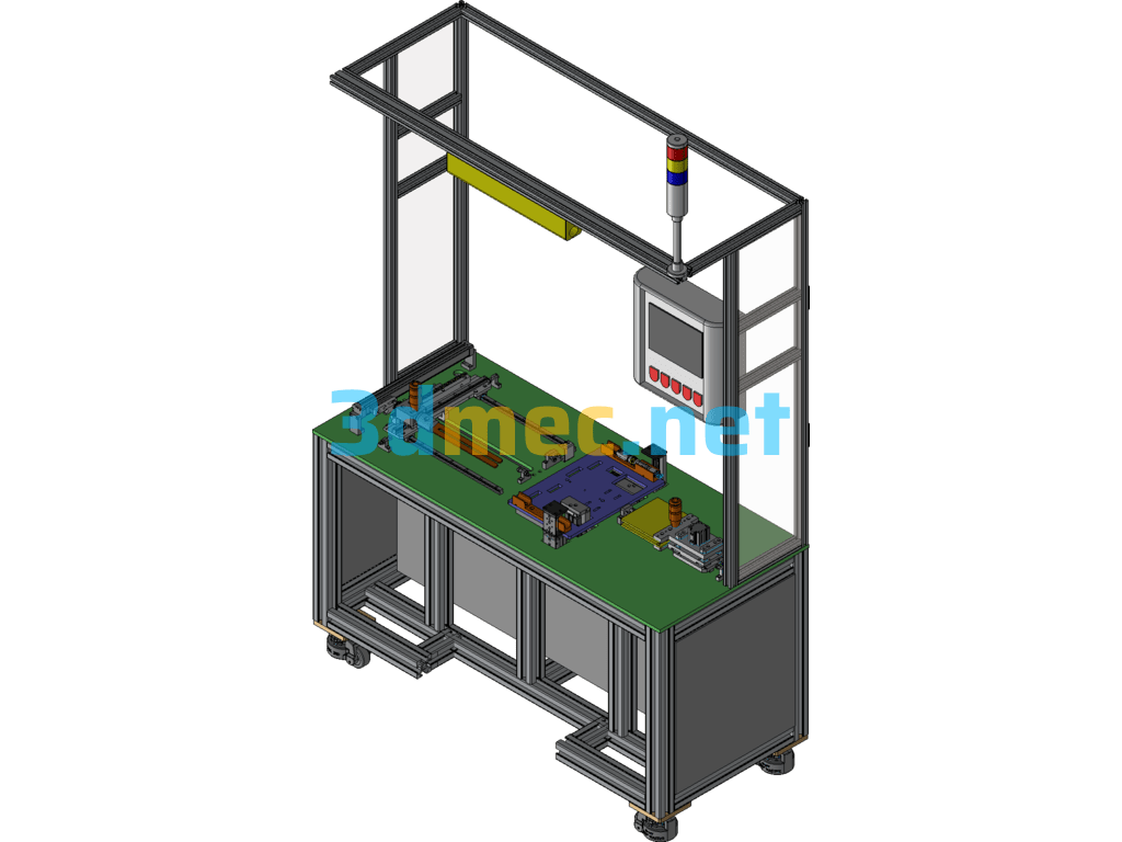 Airbag Folding Semi-Automatic Machine - 3D Model Exported Free Download