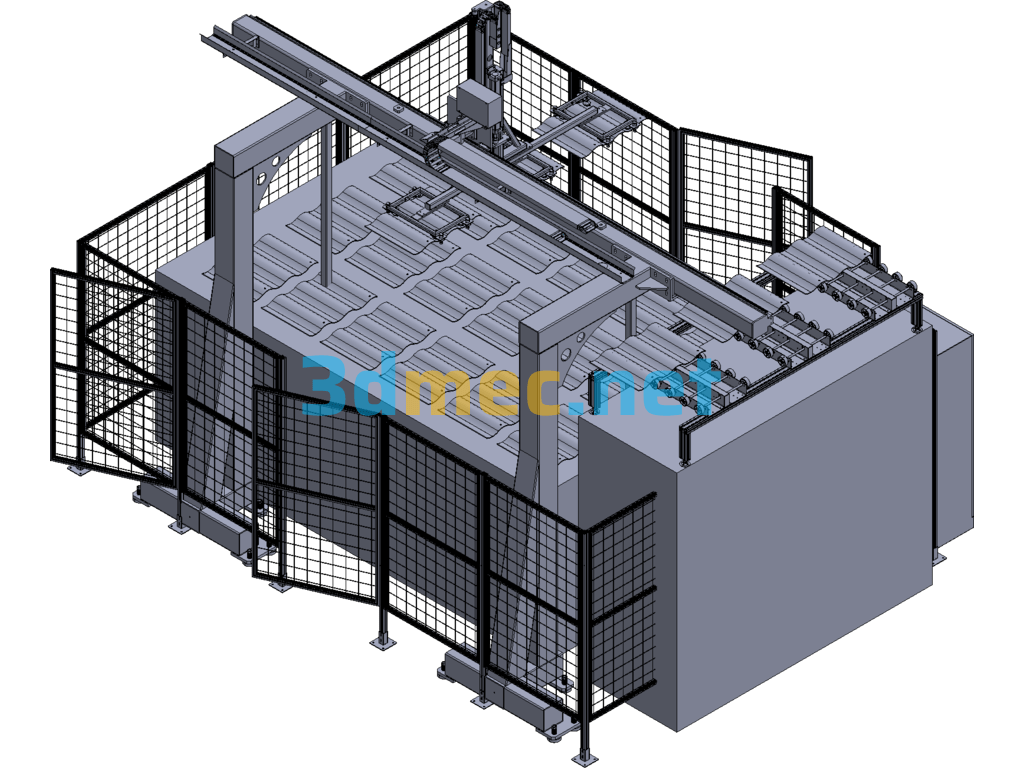 1-Layer Pressing Equipment - 3D Model Exported Free Download