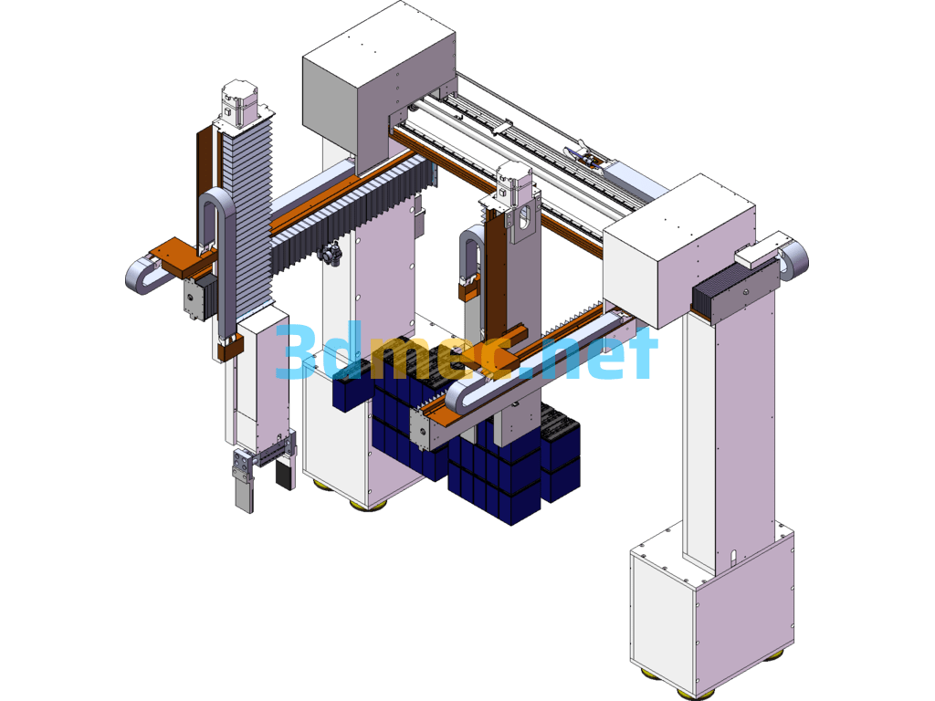 Battery Three-Axis Module Palletizer - 3D Model SolidWorks Free Download