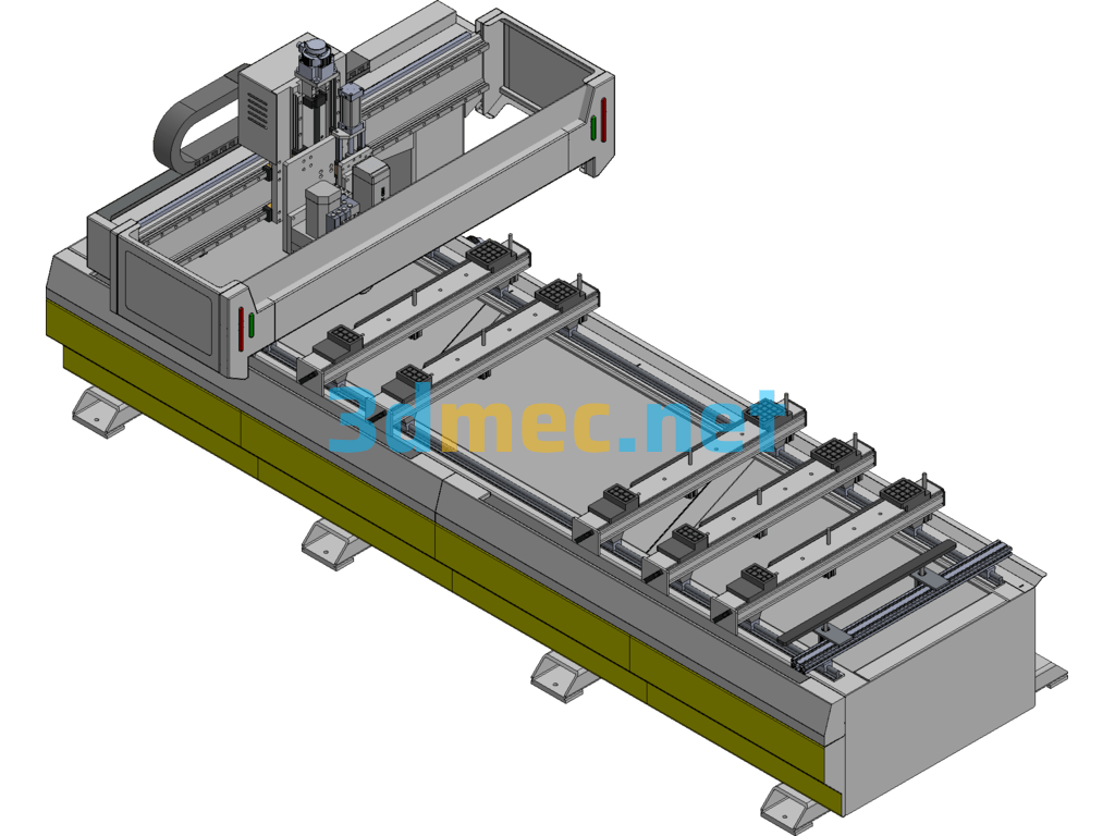 KZD-PTP CNC Drilling Equipment - 3D Model Exported Free Download