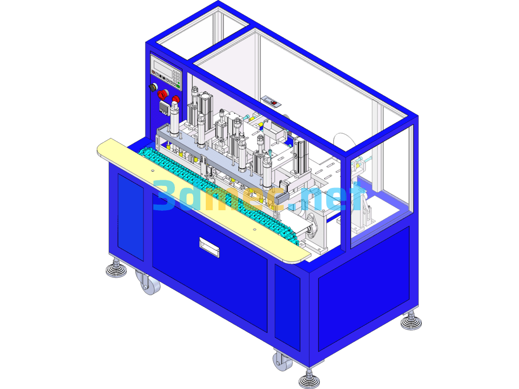 Wire Cutting, Stripping, Twisting And Tinning Machine - 3D Model SolidWorks Free Download