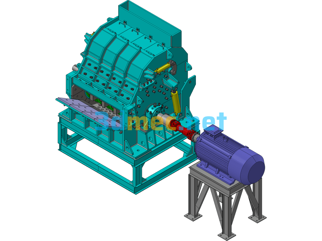 PSX-315 Scrap Steel Crusher - 3D Model Exported Free Download