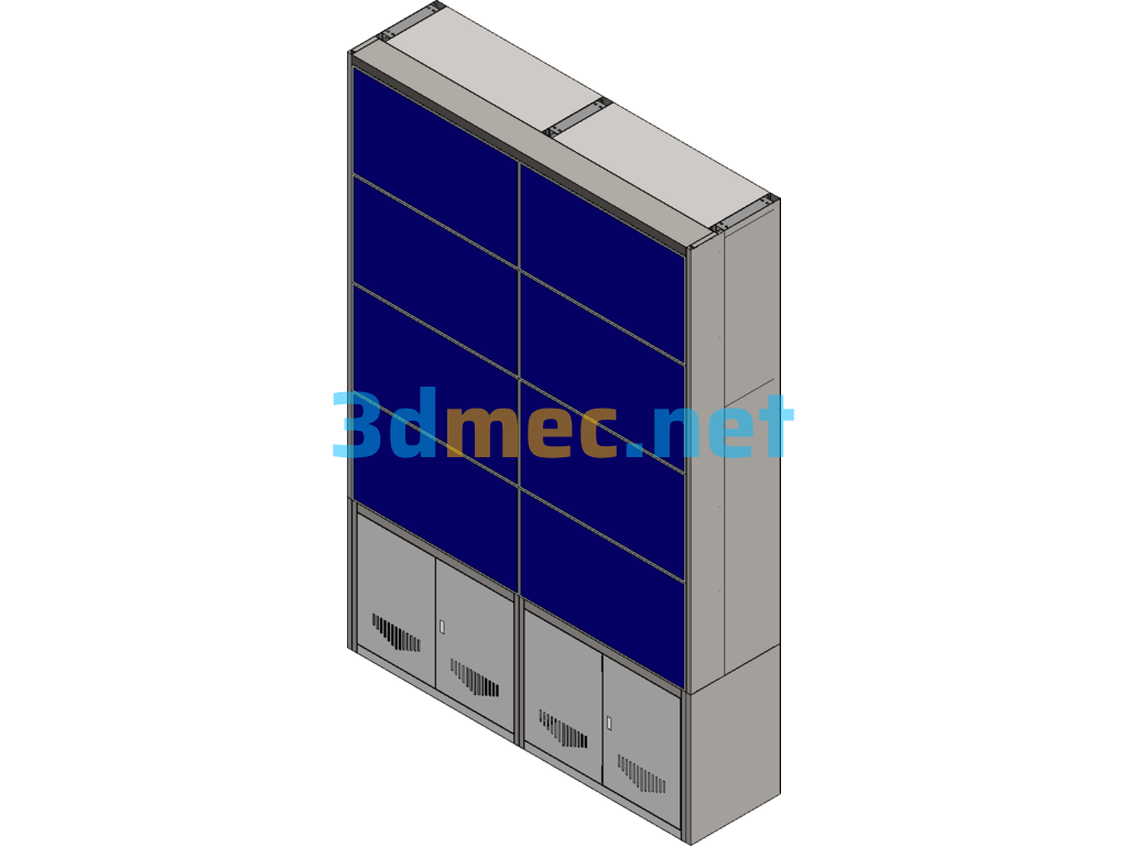 Spliced Electric Wall Rack - 3D Model SolidWorks Free Download