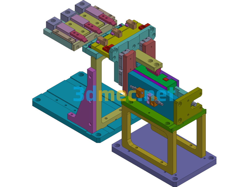 A Pressing Die Set - 3D Model Exported Free Download