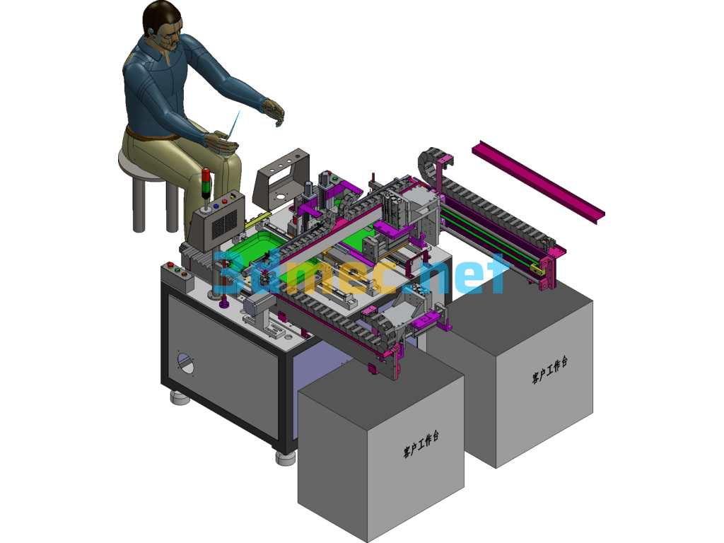 Tool Box Automatic Cutting Equipment - 3D Model Exported Free Download