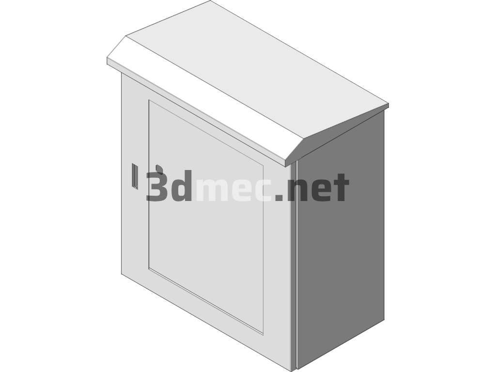 Rainproof Cap Outdoor Electrical Cabinet 3D+ Engineering Drawing - 3D Model SolidWorks Free Download