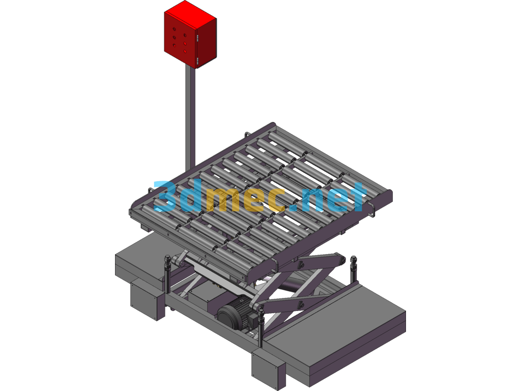 Automatic Lift 3D+CAD Engineering Drawing+BOM List - 3D Model SolidWorks Free Download