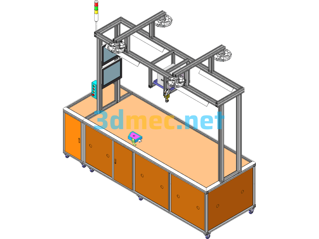 MFGZS-19S-00 Electronic Product Visual Inspection Platform - 3D Model SolidWorks Free Download