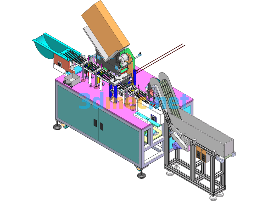 Ballpoint Pen Automatic Assembly Machine (Including Work Flow And Products) - 3D Model SolidWorks Free Download