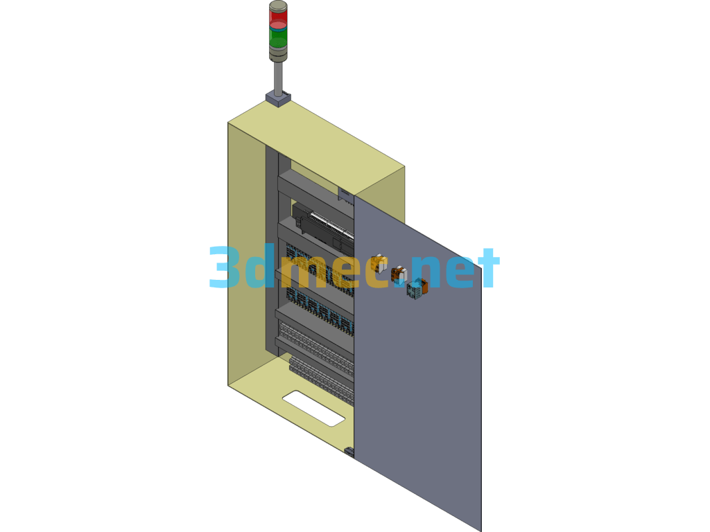 Physical Model Of An Electrical Cabinet - 3D Model SolidWorks Free Download