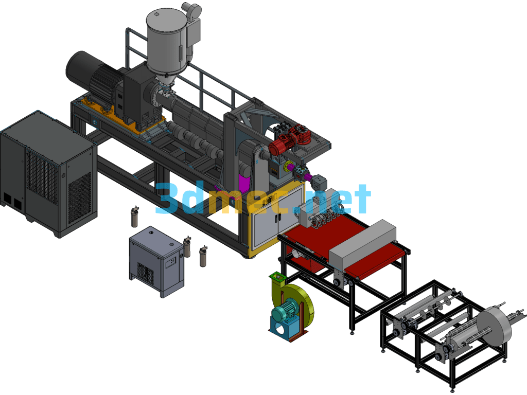 600 Meltblown Cloth Production Line Meltblown Machine - 3D Model Exported Free Download