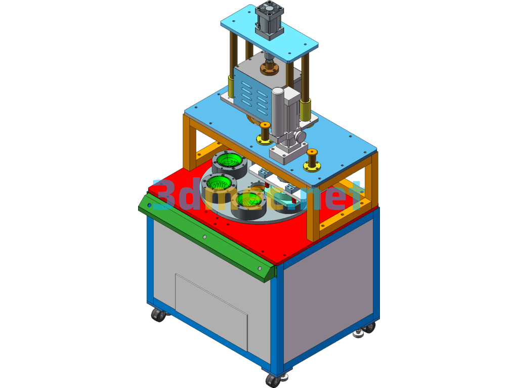 Cup-Shaped Mask Machine Rotary Thermoforming Machine - 3D Model SolidWorks AutoCAD-ZWCAD Free Download