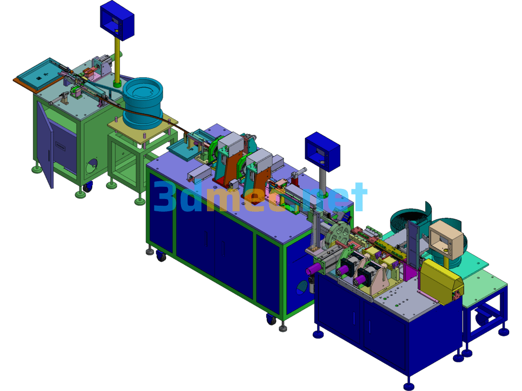 Connector Assembly Pin Pressing, Bending, Installation And Plugging Three-In-One Solution - 3D Model SolidWorks Free Download