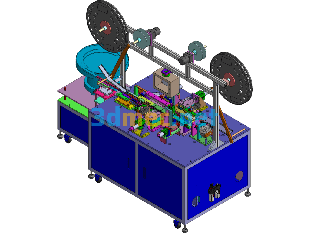 Female Connector Servo Secondary Feeding Plug End Folding Equipment - 3D Model SolidWorks Free Download