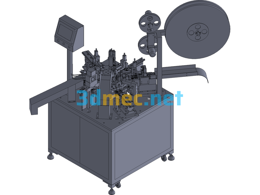 Mouse Encoder Automatic Assembly Machine - 3D Model Exported Free Download