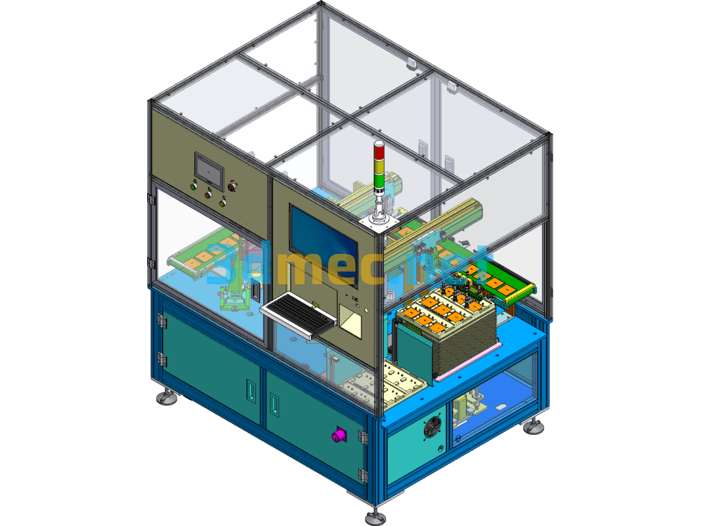 Huawei P30Pro Lithium Battery Cell Automatic Detection And Screening Equipment - 3D Model SolidWorks Free Download