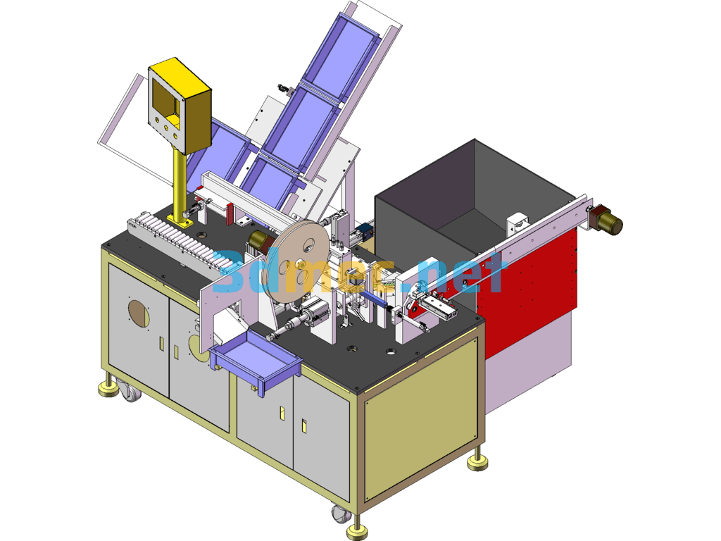 18650 Battery Cell Shelling Machine - 3D Model SolidWorks Free Download