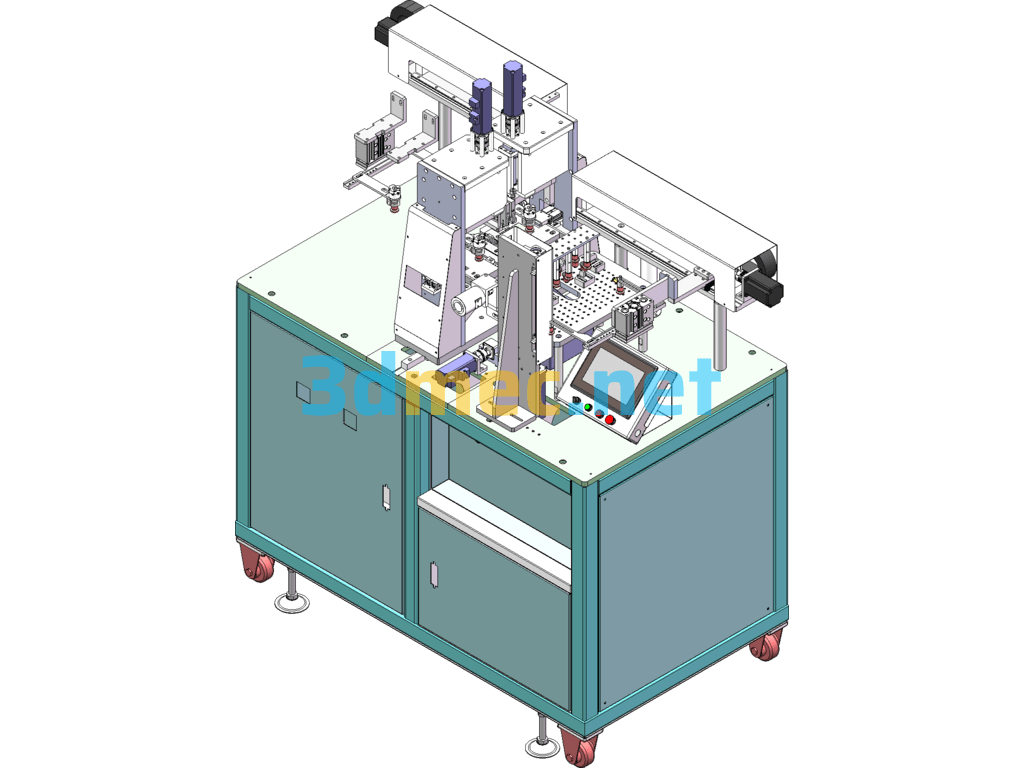 Mobile Phone Light Guide Plate Semi-Nozzle Cutting Machine - 3D Model SolidWorks Free Download