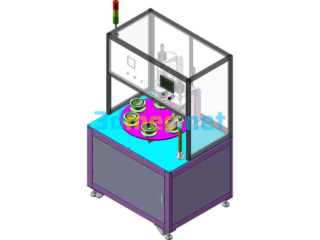 N95 Cup Mask Edge Sealing And Trimming Machine - 3D Model SolidWorks Free Download