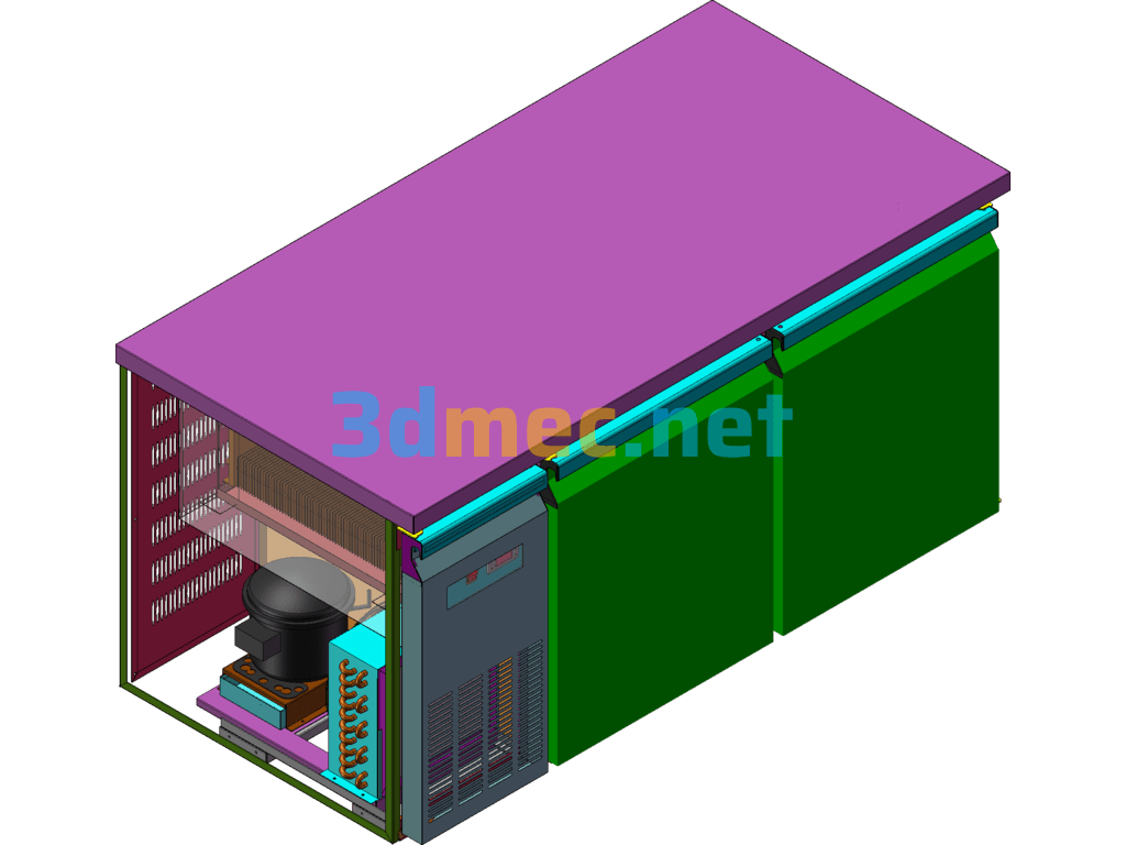 Air-Cooled Cabinet - 3D Model SolidWorks Free Download