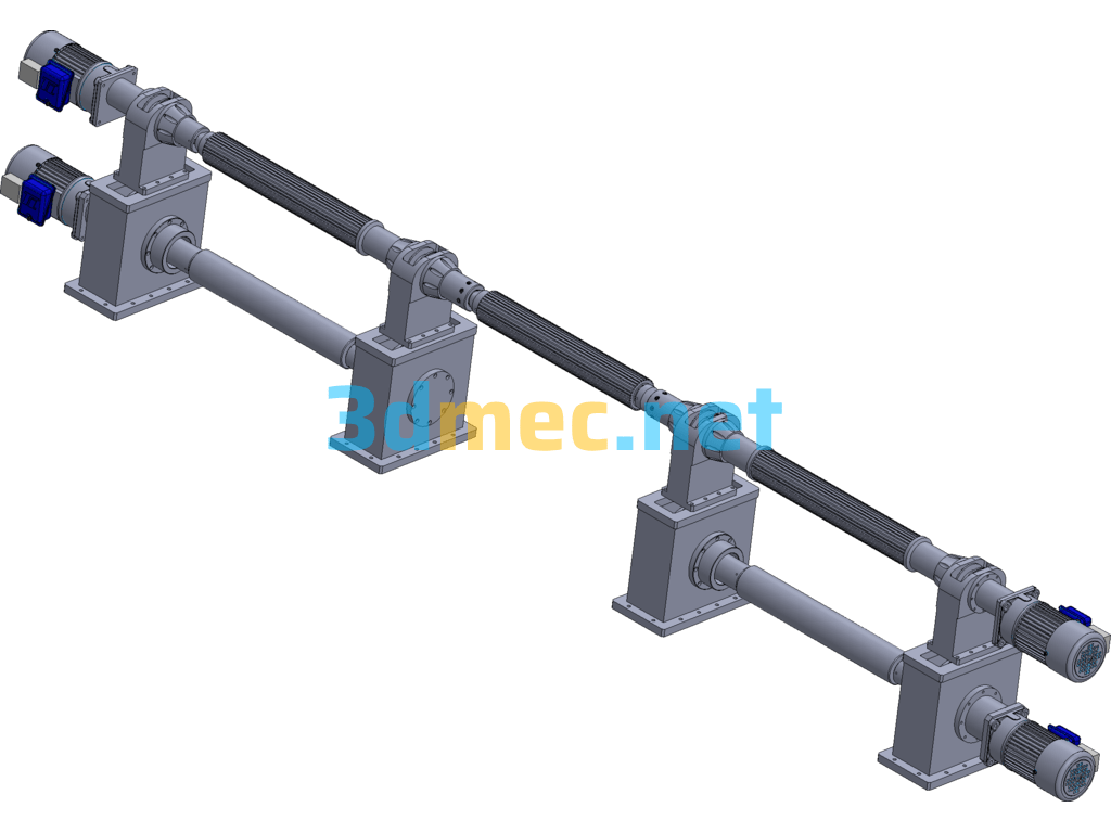 A Kind Of Side Roller Driven By Dual Motors - 3D Model SolidWorks Free Download