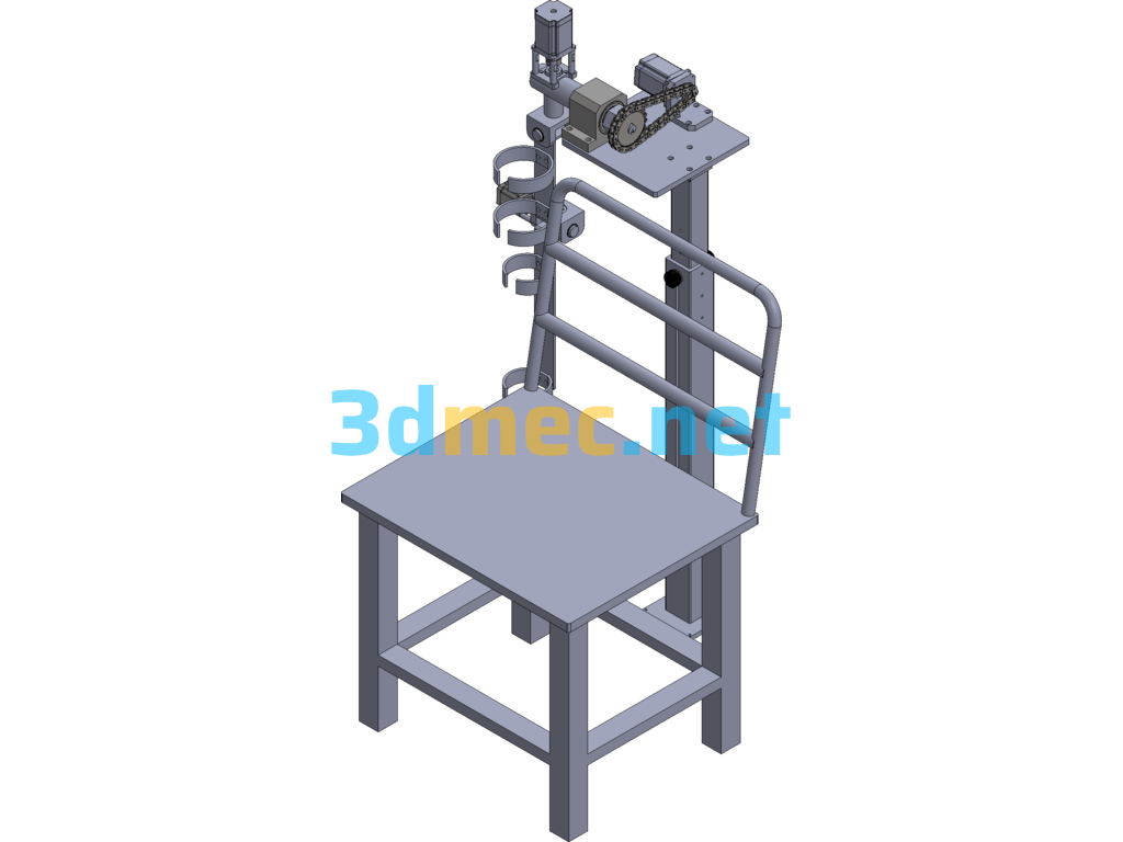 Exoskeleton Rehabilitation Machine Chain-Driven Upper Limb Rehabilitation Training Robot For Hemiplegic Patients - 3D Model SolidWorks Free Download