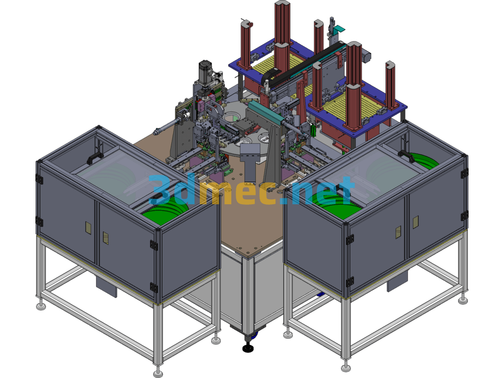 3D Model Of Spring Material Distributing Assembly And Placing Machine (Including Feature Tree) - 3D Model SolidWorks Free Download