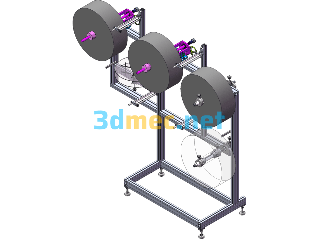 Mask Machine Material Center Axis - 3D Model SolidWorks Free Download