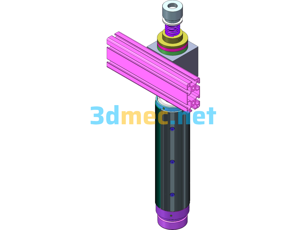 Mechanical Manual Expansion Shaft, Mask Machine - 3D Model SolidWorks Free Download