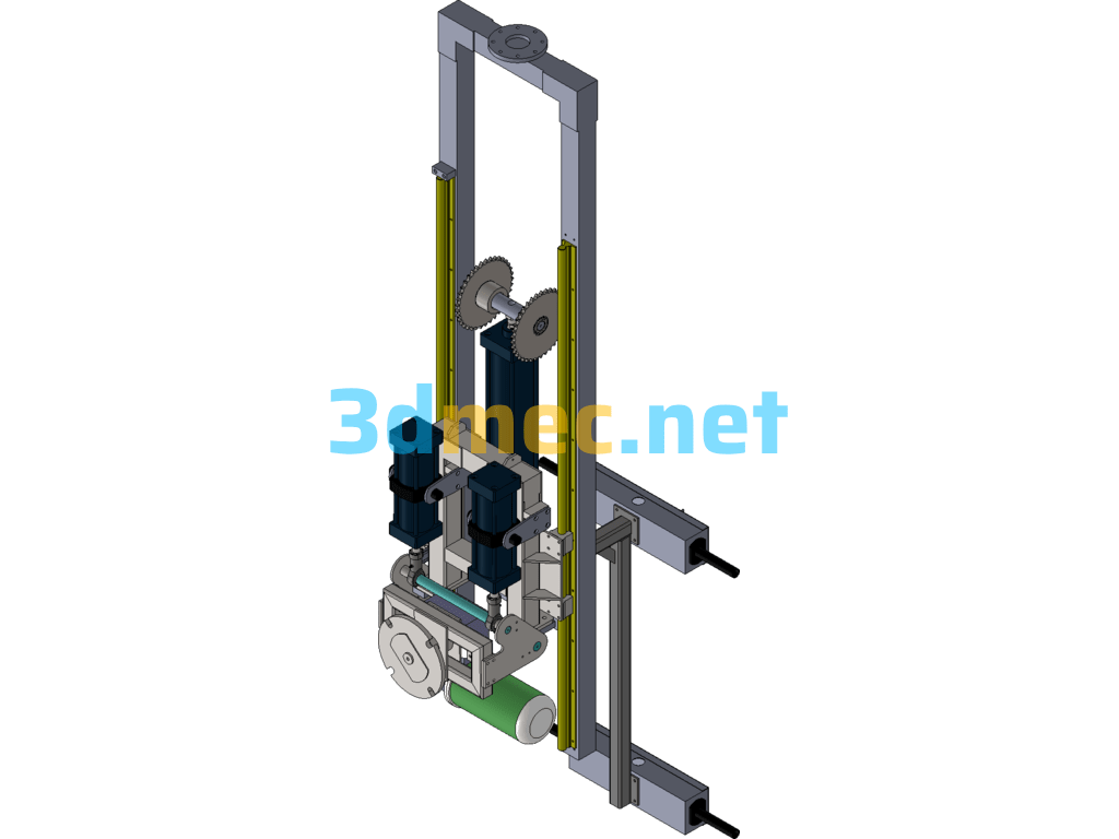 Rising And Falling Mechanism - 3D Model SolidWorks Free Download