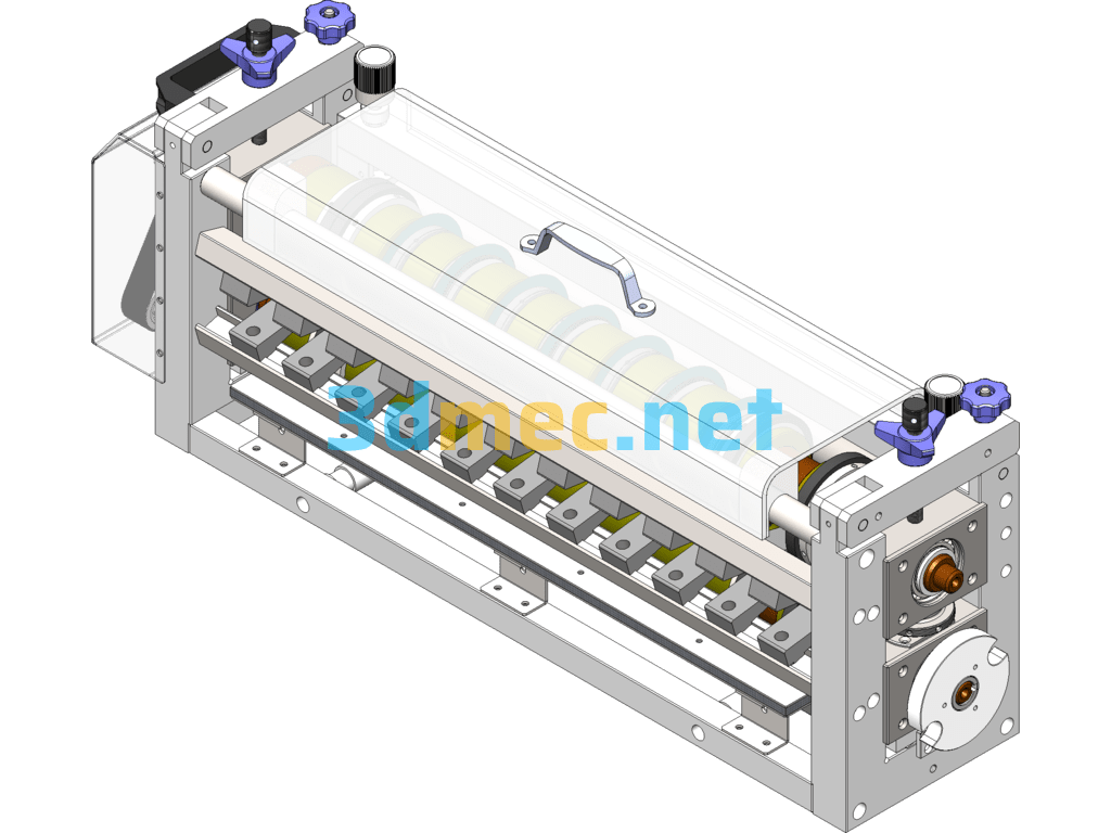 Slitting Machine Slitting Mechanism Classic Circular Knife Slitting Mechanism - 3D Model SolidWorks Free Download