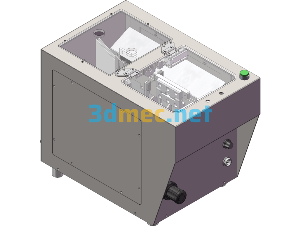 Screw Machine One Out Two Feeder - 3D Model SolidWorks Free Download