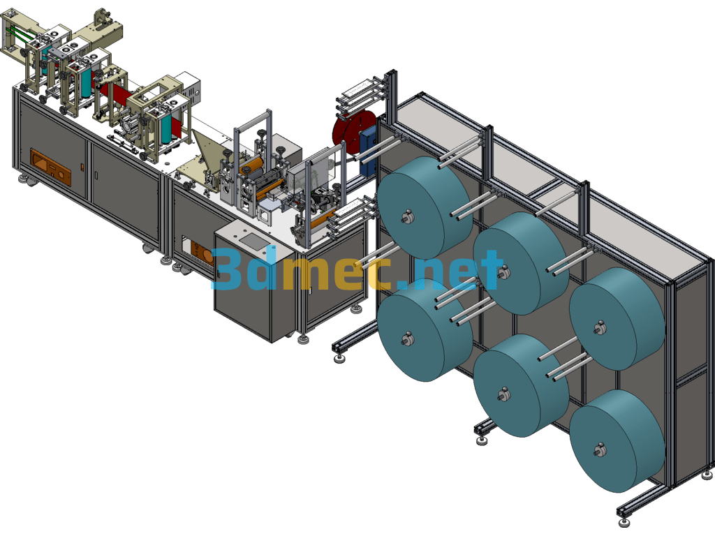 KN95 Mask Machine Optimized Version - 3D Model SolidWorks Free Download