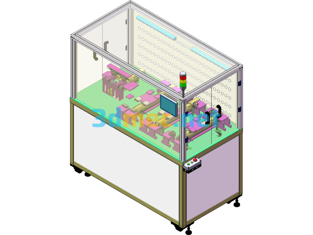 Switch Life Test Equipment - 3D Model SolidWorks Free Download