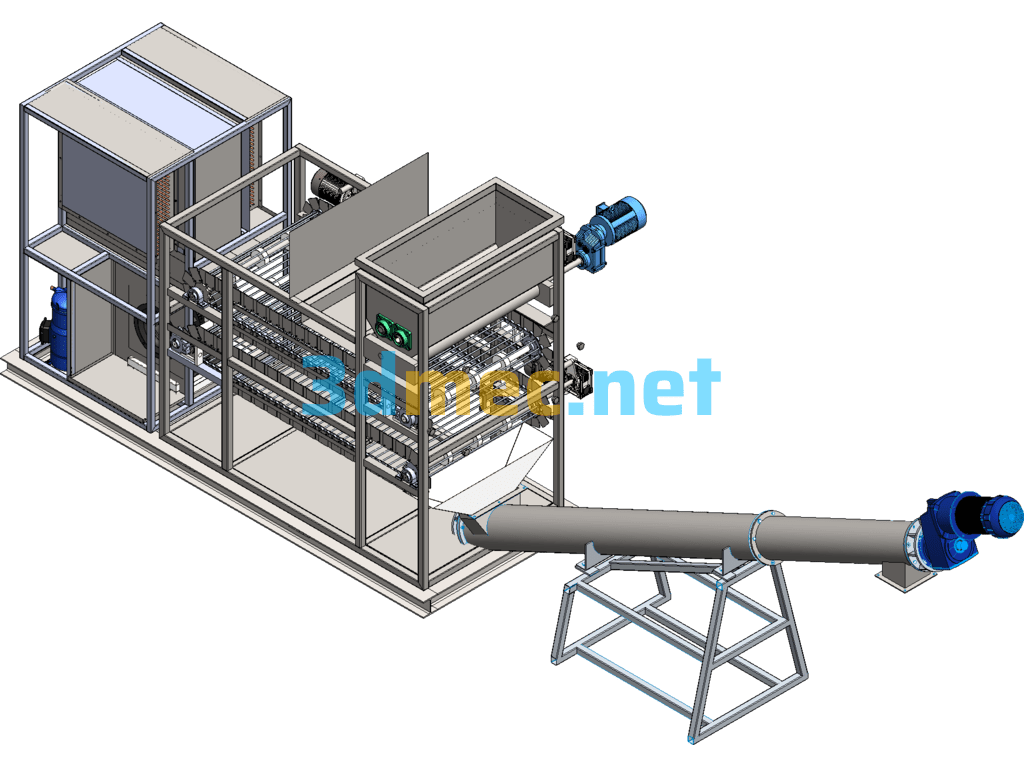 Skid-Mounted Heat Pump Sludge Drying Machine 3D+CAD - 3D Model SolidWorks AutoCAD-ZWCAD Free Download