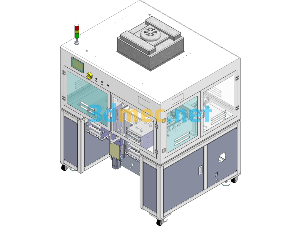 Double-Station Automatic Dispensing Machine For Lenses - 3D Model SolidWorks Free Download